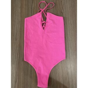 Free People Movement Dance All Night Bodysuit Size M/L Pink